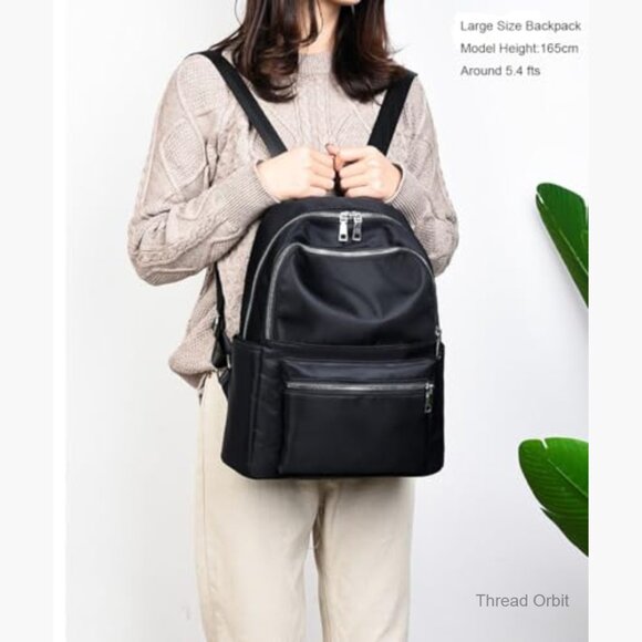 Nylon Lightweight Travel Backpack Daypack with Multiple Pockets for Women